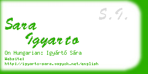 sara igyarto business card