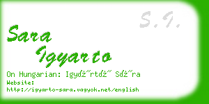 sara igyarto business card